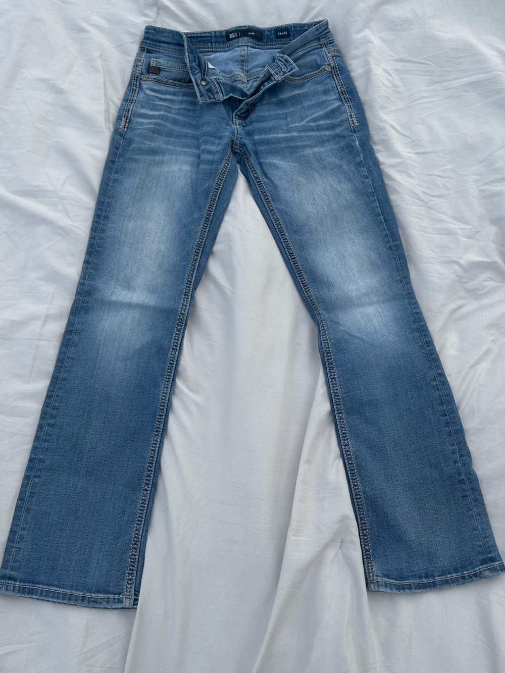 BKE Men's Bootcut Blue Jeans